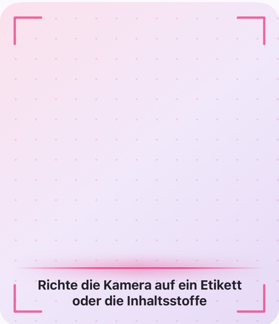 Scanner für Pflegeprodukte und Essen